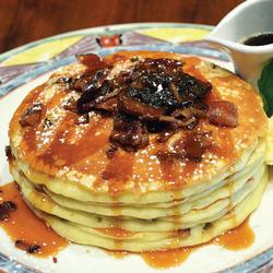 MAPLE CANDIED BACON PANCAKES